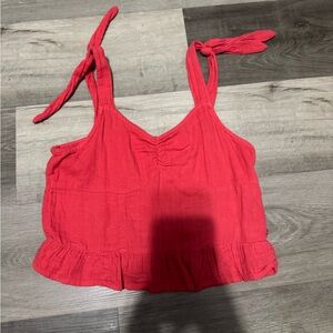 Roxy Red Tie-Strap Tank Top